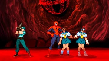 Marvel VS Capcom 2 - Jill/Spider-Man/Sakura - Expert Difficulty Playthrough