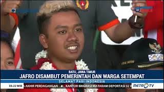 Pulang Kampung, Jafro Megawanto Disambut Meriah Warga Batu Malang
