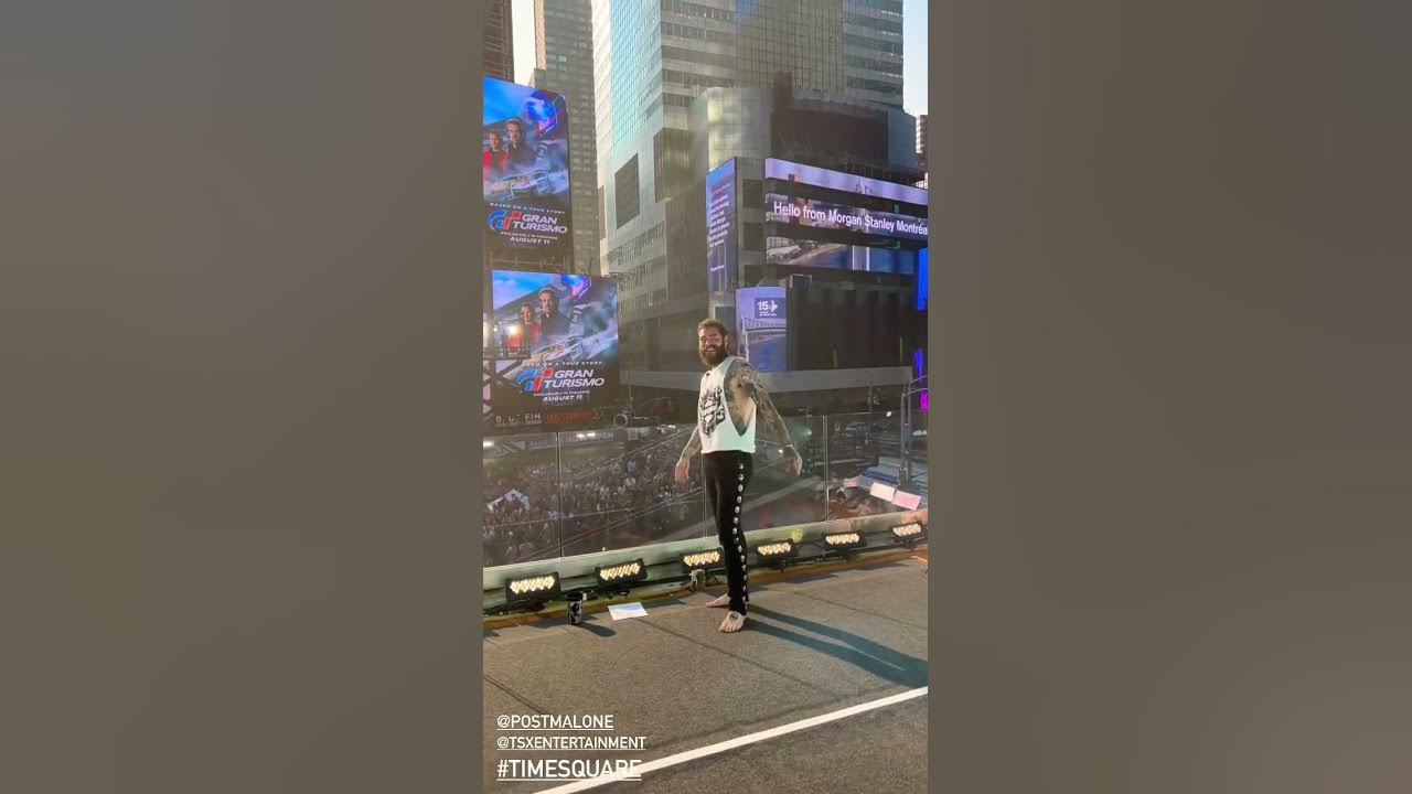 Post Malone, live from Times Square NY