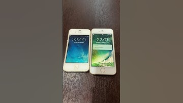 iPhone 4 on iOS 7 vs iPhone SE on iOS 10 boot up test #shorts #iphone4 #ios7 #iphonese #ios10