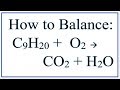 Balancing Combustion Reactions