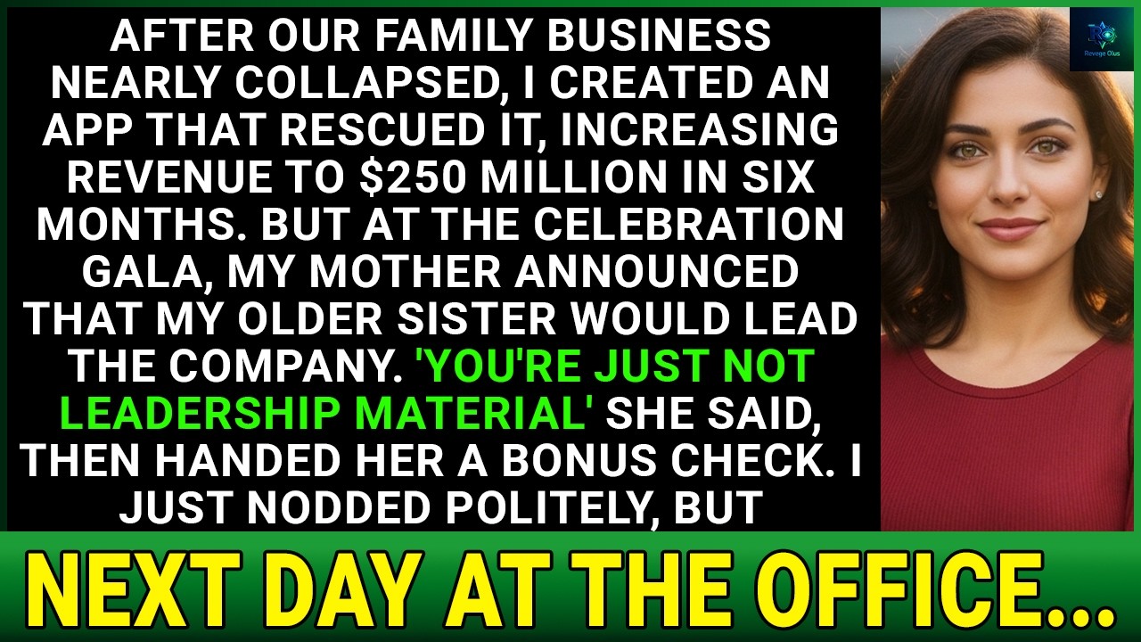 My App Saved Family Business & Increased Revenue to $250 Million; But Mom Picked Sister As Leader.