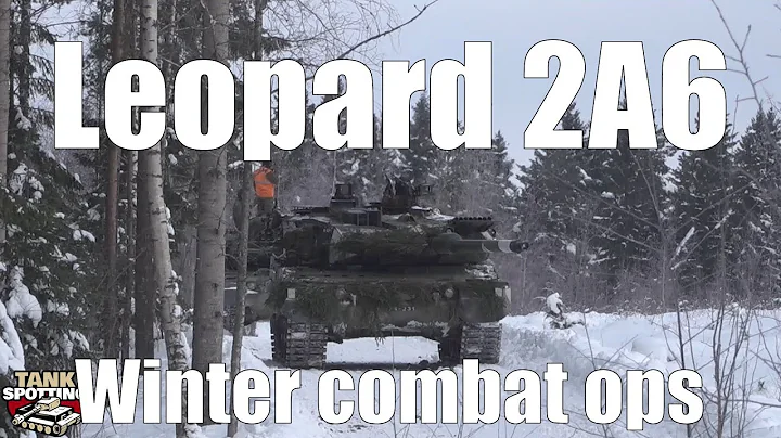 Leopard 2A6 Tank  Platoon Reversing In Forest Road Position - Winter Combat Exercises 2021
