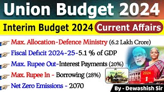 Union Budget 2024: Complete Analysis | बजट 2024 | Current Affairs 2024 #budget2024 #modi
