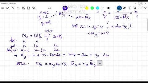Bài tập hiệu suất phản ứng tổng hợp nh3