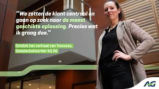Vanessa, dossierbeheerder bij AG. #aginsurance #jobs