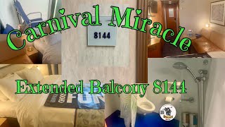 The Best Complete Ultimate Room Tour Extended Balcony Cabin 8144 Carnival Miracle