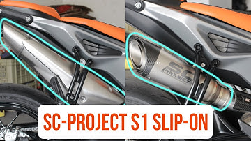 KTM DUKE 790 | SC Project S1 slip-on install | sound check
