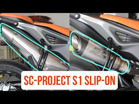 パーツ 790duke SC PROJECT S1-GP SC-Project S1-GP Slip-On Titanium Exhaust KTM 790 Duke 2018+