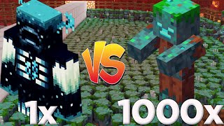 1 WARDEN VS 1000 BOĞUK ZOMBİ !!! Minecraft: Mob Savaşları #37