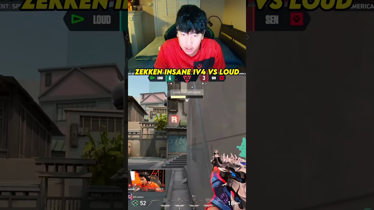 Zekken's Masterclass 1v4 Against LOUD (via twitch.tv/Marved6) 