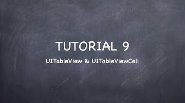 iOS Tutorial 9  "UITableView & UITableViewCell"