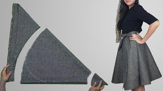 No Zip No Elastic ALL SIZE Skirt⭐️Very Easy Circular Skirt Sewing Tips