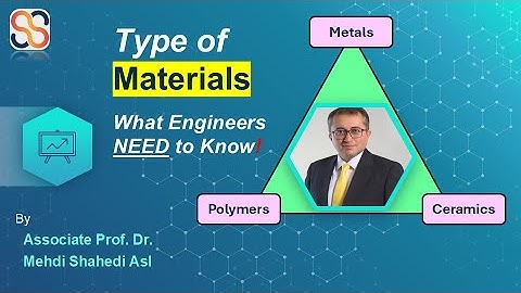 Metals, Polymers & Ceramics: Building Blocks of Modern Engineering | Dr. Mehdi Shahedi Asl