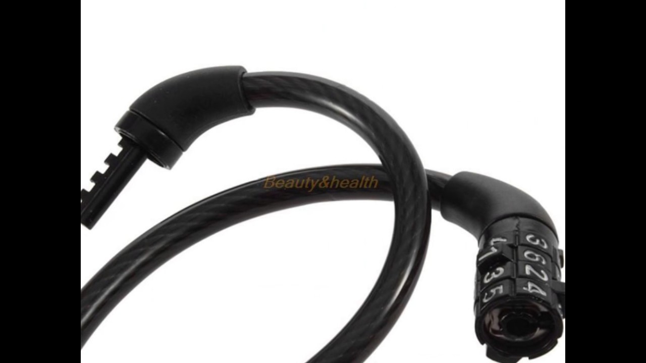 Code Cable Lock Cycling 4-Digital Bicycle Combination Bike Chain Lock