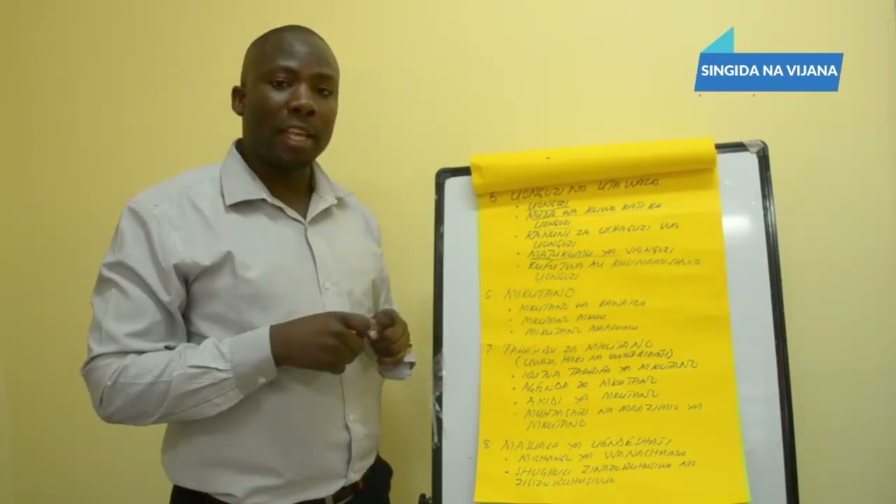 MKOA WA SINGIDA WATOA SOMO KWA VIJANA KUHUSU   UANDAAJI WA KATIBA YA KIKUNDI.