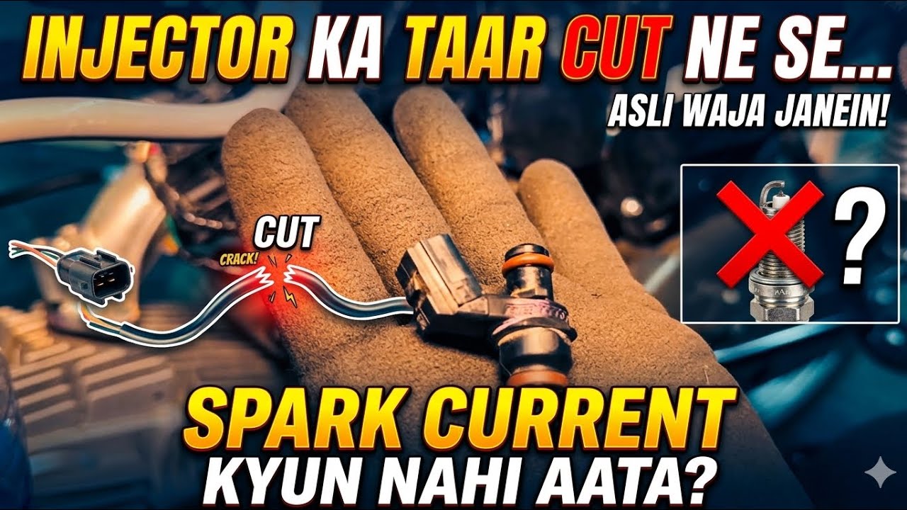 इंजेक्टर का या फ्यूल पम्प का तार कटने से करंट कियों नहीं आता 🤔 Hero Splendor Spark Issue