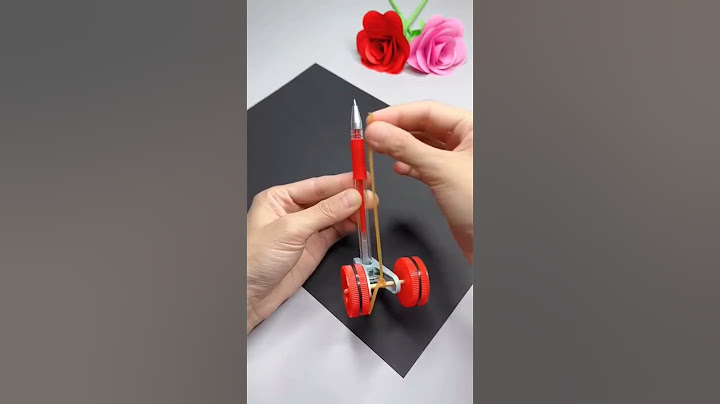 Making car from pen & rubber