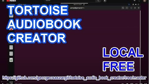 Tortoise Audio Book Creator - Create audiobooks 100% locally for FREE - Text to speech (TTS)