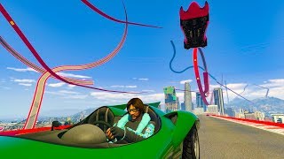 The Longest SCRAMJET Stunt Race - GTA V Online Funny Moments | JeromeACE