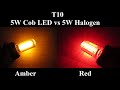 COB LED T10 vs Halogen T10 Bulbs