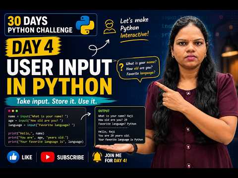 Python Day 4 | User Input & Type Conversion | 30 Days Python Challenge