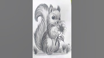 How to draw cute squirrel #drawing #trending #art#ytshortsfeed #pencilshadingart
