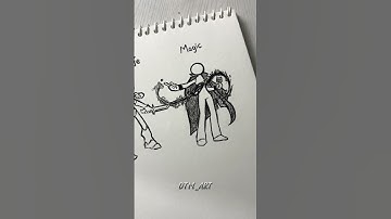 How to draw body with (Hand, knife, Magic) #drawing #tutorial #stickman #fpy