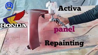 Honda Activa panel Repainting. Scooty panel restoration.