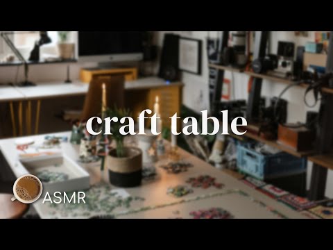 Craft Table ASMR Ambience ✂️🍃🎨 Paper Folding, Scotch Tape, Scissor Cutting, and Nature Sounds