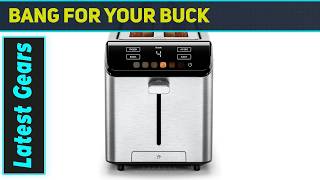 Chefman Smart Touch 2 Slice Digital Toaster Best Compact Stainless Steel Toaster for Even Browning