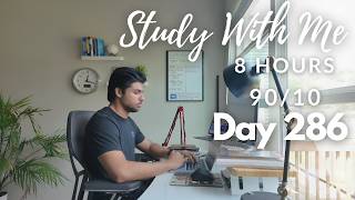8 Hour Live Study With Me|Medical Student| 90/10 Pomodoro| Rain Sounds🌧️|Day 287