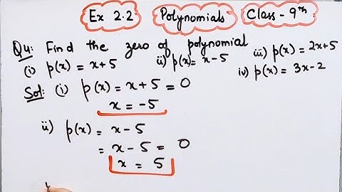 Find the zero of the polynomial in each of the following cases P(x)=x+5 I x-5 I
