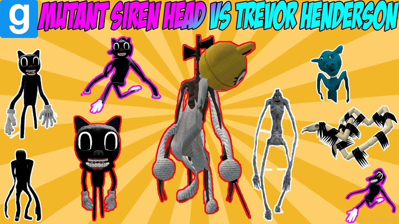 MUTANT SIREN HEAD vs. TREVOR HENDERSON CREATURES - Garry's Mod Sandbox ...