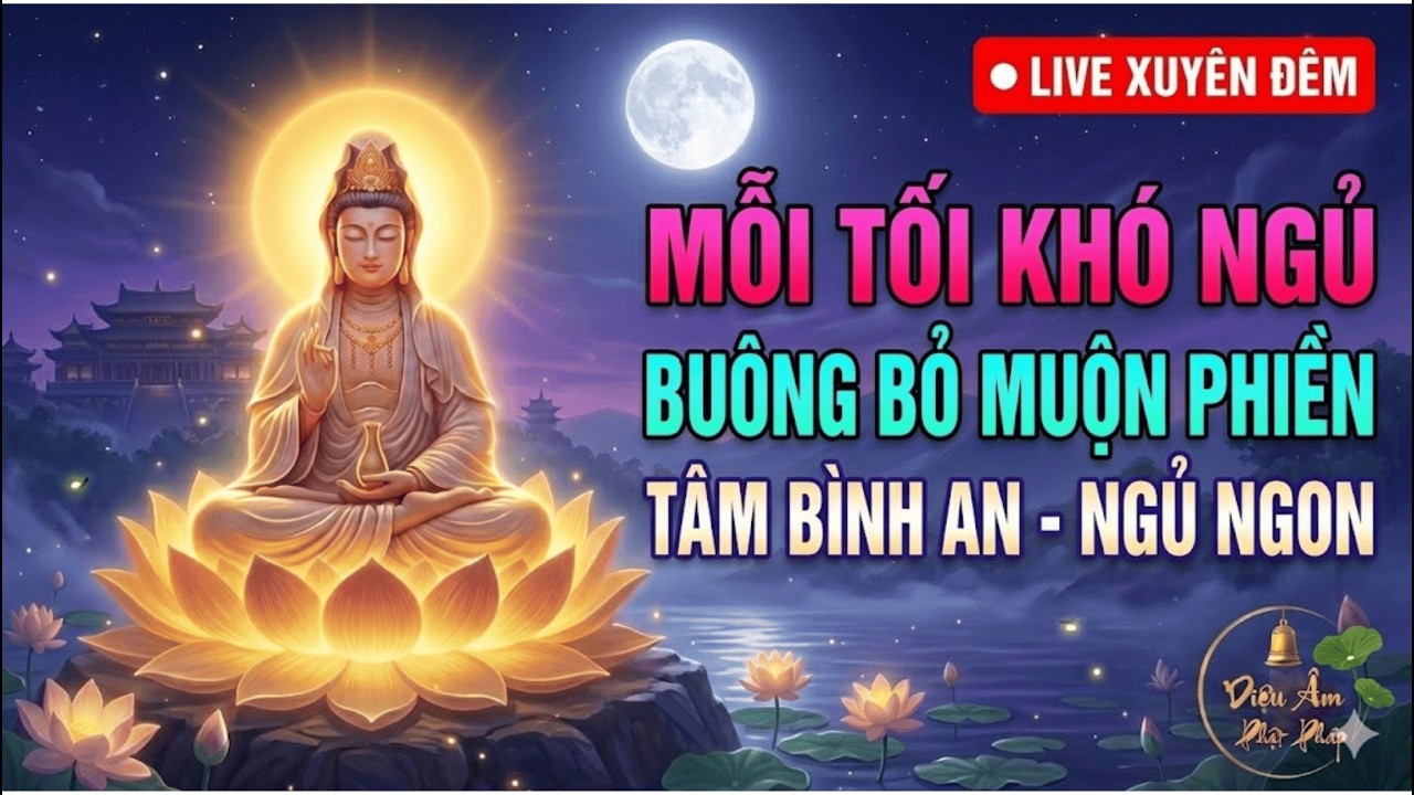🔴 LIVE Xuyên Đêm: Khi Đời Quá Mệt Mỏi, Hãy Nghe Lời Phật Dạy – Rũ Sạch Âu Lo, Nhẹ Lòng Ngủ Sâu