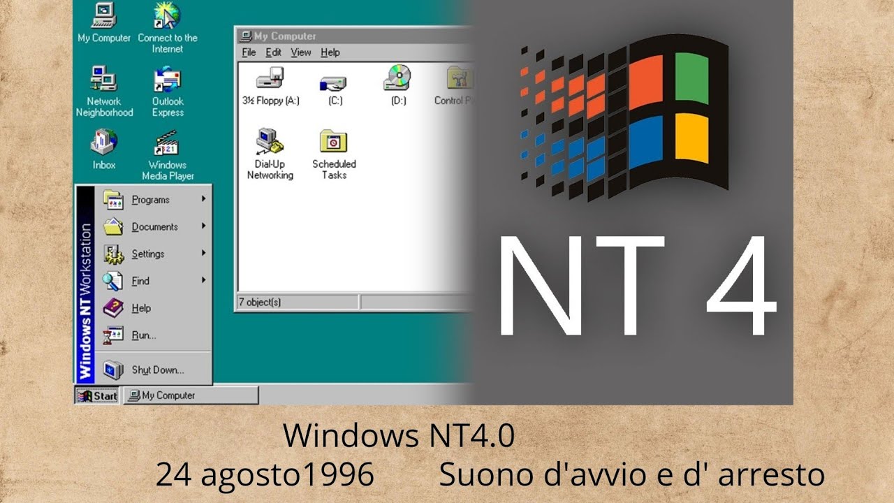 Windows NT4.0 suono d' avvio e di spegnimento
