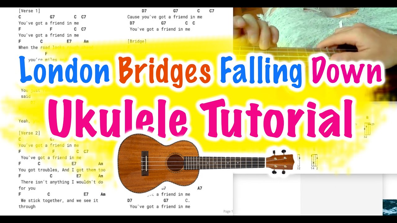 ufravigelige svømme pyramide london bridge is falling down Ukulele Tutorial Play Along Sing Along -  YouTube