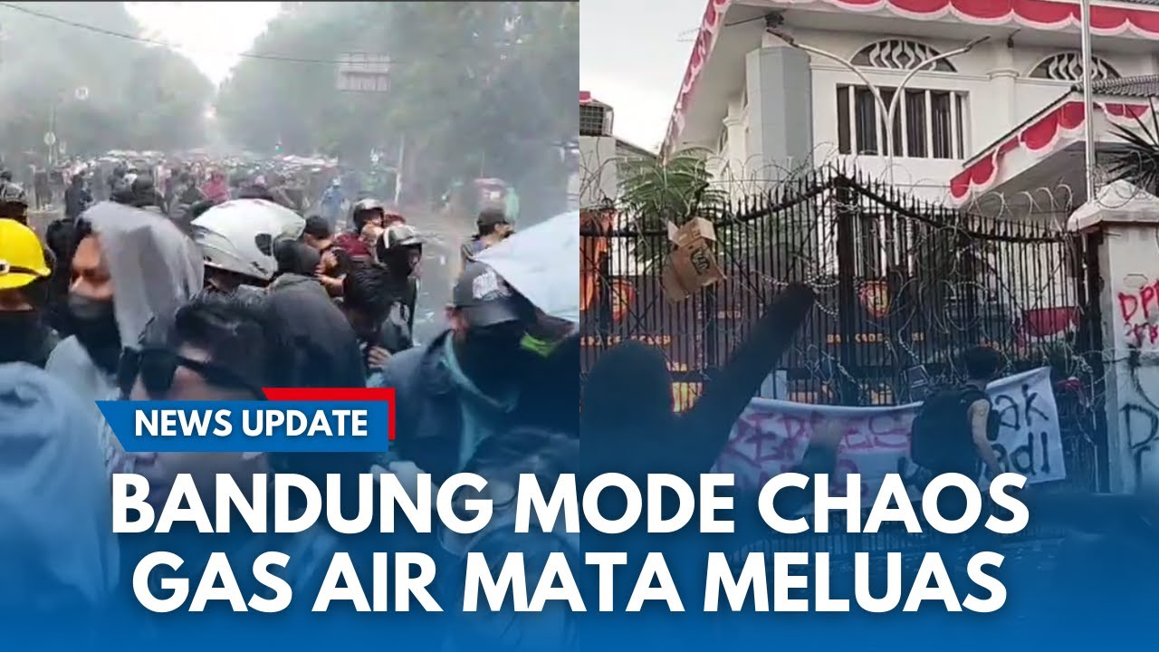 DETIK - DETIK DEMO RICUH! Aksi Solidaritas di Bandung Rusuh, Polisi Tembakan Gas Air Mata Ke Masa