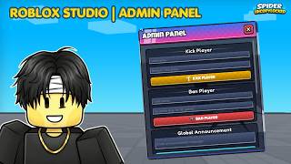 ADMIN PANEL WITH COMMANDS | ROBLOX STUDIO | RobloxStudio Admin PANEL | Best Roblox Admin Panel