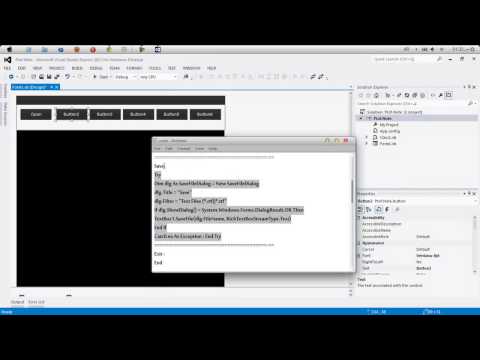 Make NotePaD - Visual Studio