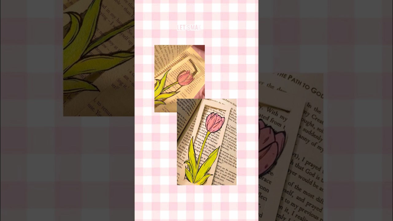 DIY flower bookmark🌷 🤍|