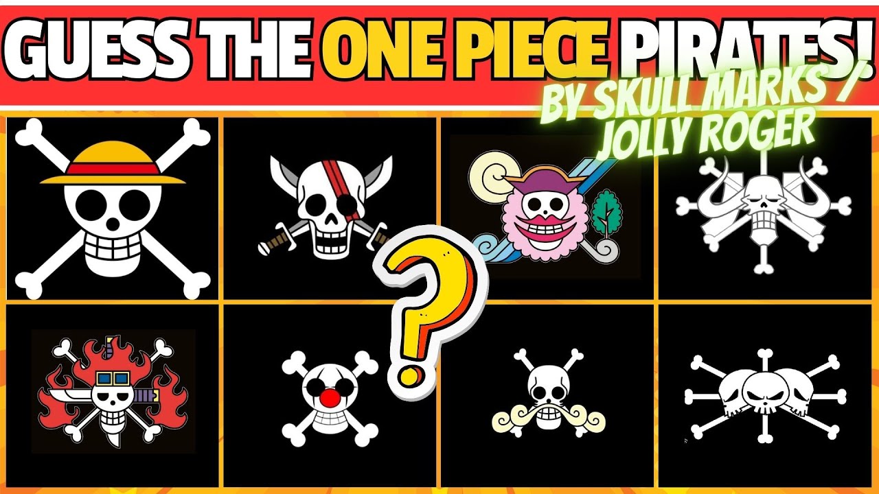 ☠️🏴 Guess the One Piece Pirate Crew By its Skull Marks or Jolly Roger | How many can you name? ☠️🏴