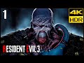 RESIDENT EVIL 3 REMAKE Parte 1 Gameplay Español 4K HDR | Resident Evil 3 Nemesis (Hardcore)