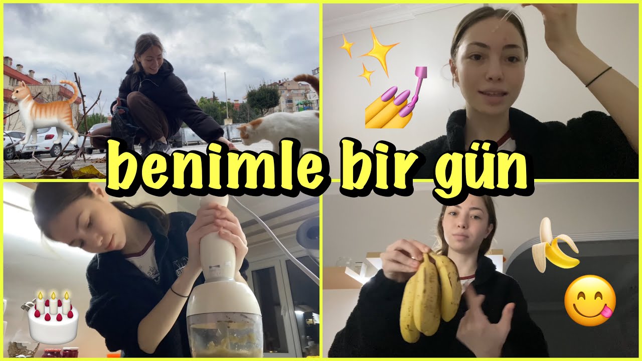 BENİMLE EVDE BİR GÜN✨| kediler,tatlı tarifi, cilt bakımı, ders… 📚💅🐈| #vlog