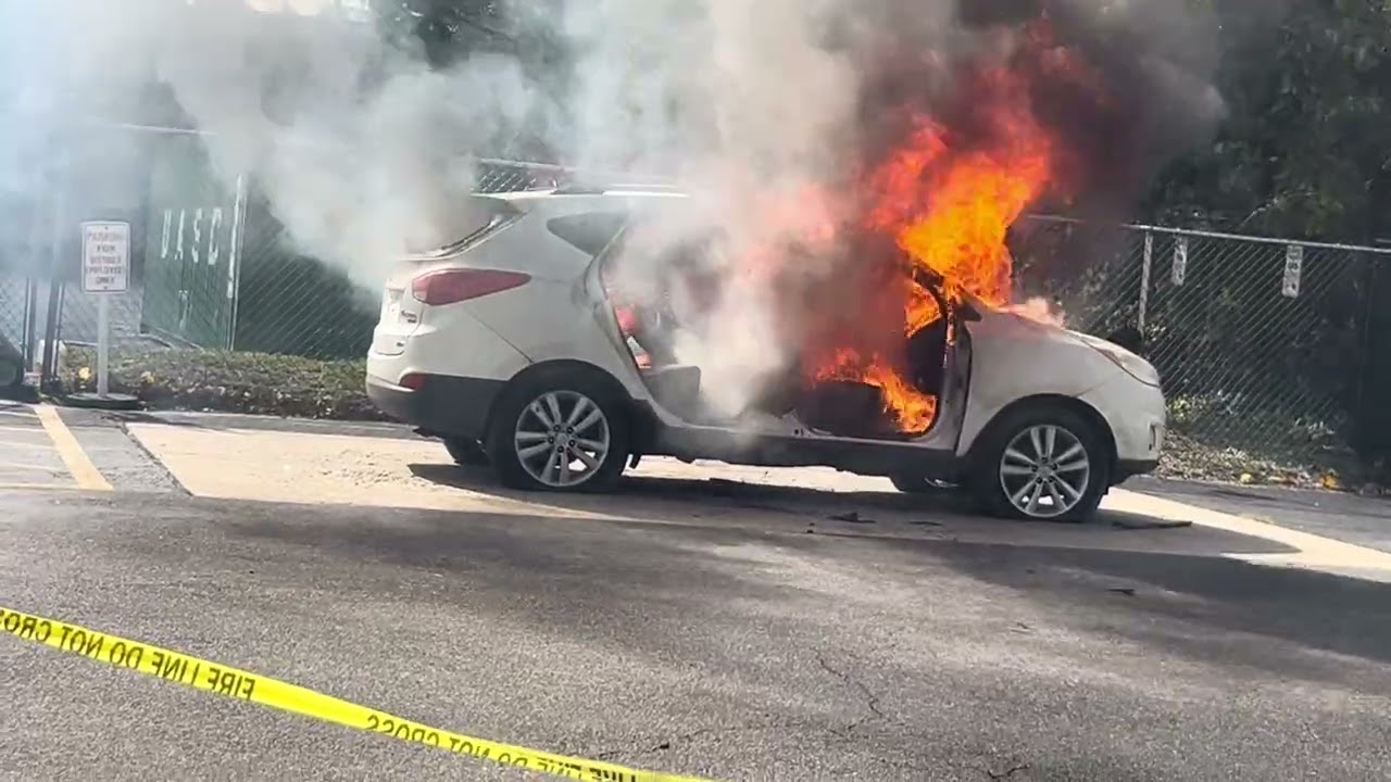Melville Fire Department Car Fire Demonstration 2025