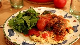 Detailed Moroccan Meatballs on Herby Couscous Information