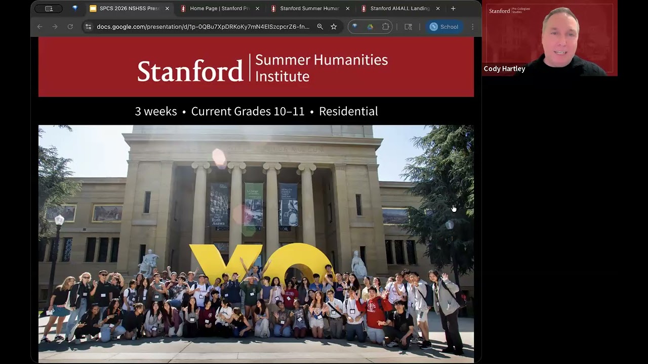 Stanford Pre-Collegiate Studies 2026 Summer Programs