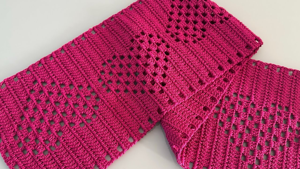 Base de crochê Pink simples retangular aula passo a passo completa