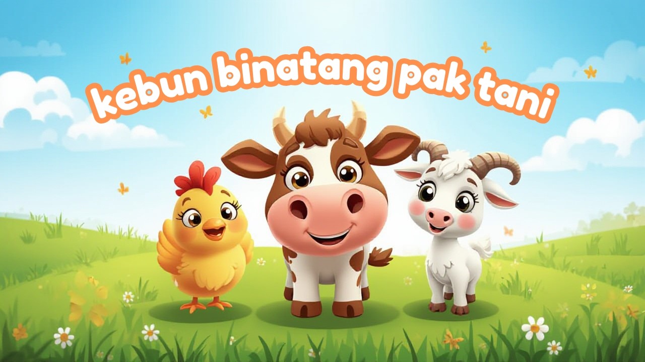 Di Kebun Pak Tani | Lagu Anak Tentang Hewan Lucu 🐄🐔🐐 | Lagu Anak Indonesia