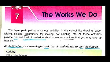 The Works We Do//DAV Class  4-  S.ST// Lesson- 7